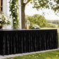 Portable Stage Skirting Crushed Velvet Black Shirred Pleat Cover for Wedding & Event Platforms - 48"