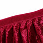 Portable Stage Skirting Crushed Velvet Red Shirred Pleat Cover for Wedding & Event Platforms - 48"x2