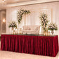 Portable Stage Skirting Crushed Velvet Red Shirred Pleat Cover for Wedding & Event Platforms - 48"x2