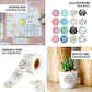 Black round stickers with gold foil "Thank You" text for DIY projects.