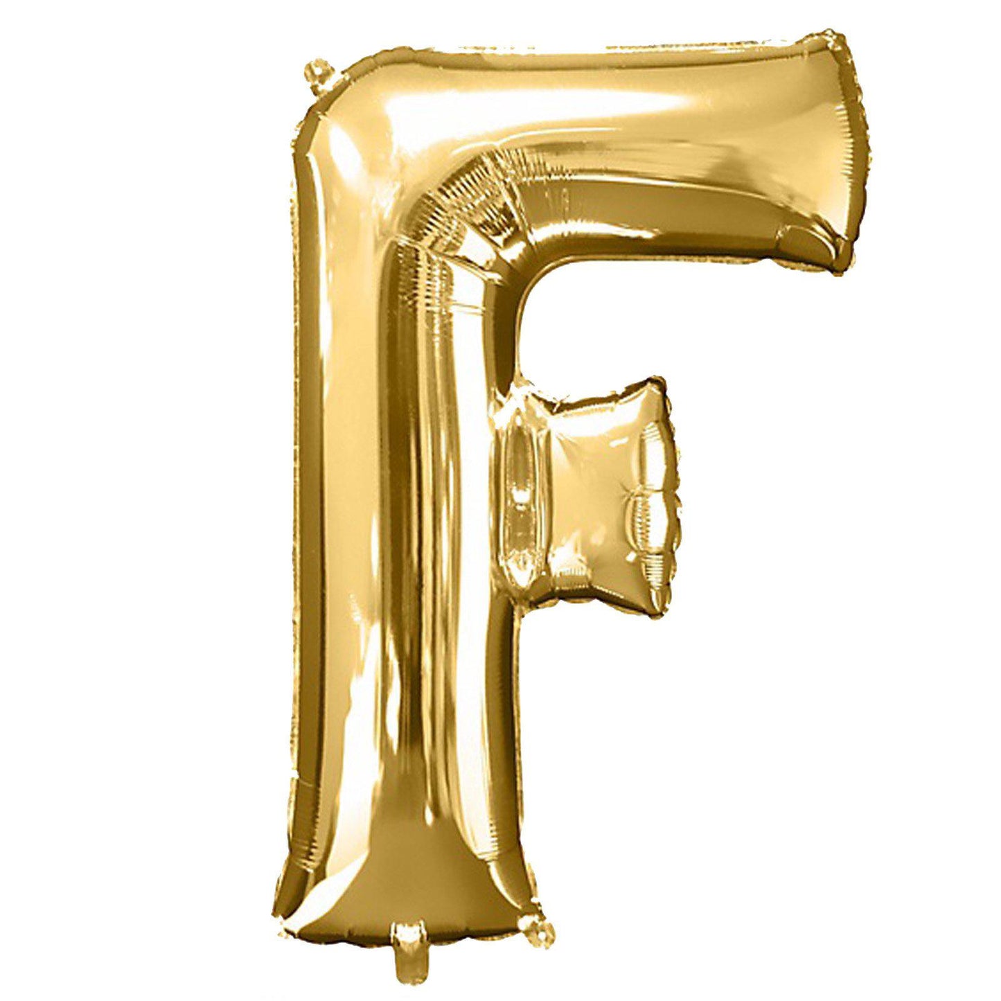 35" Gold Letter Balloon, Shiny Metallic Mylar Foil Helium/Air Alphabet Balloon - F