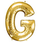 35" Gold Letter and Number Balloons, Shiny Metallic Mylar Foil Helium Air Balloons