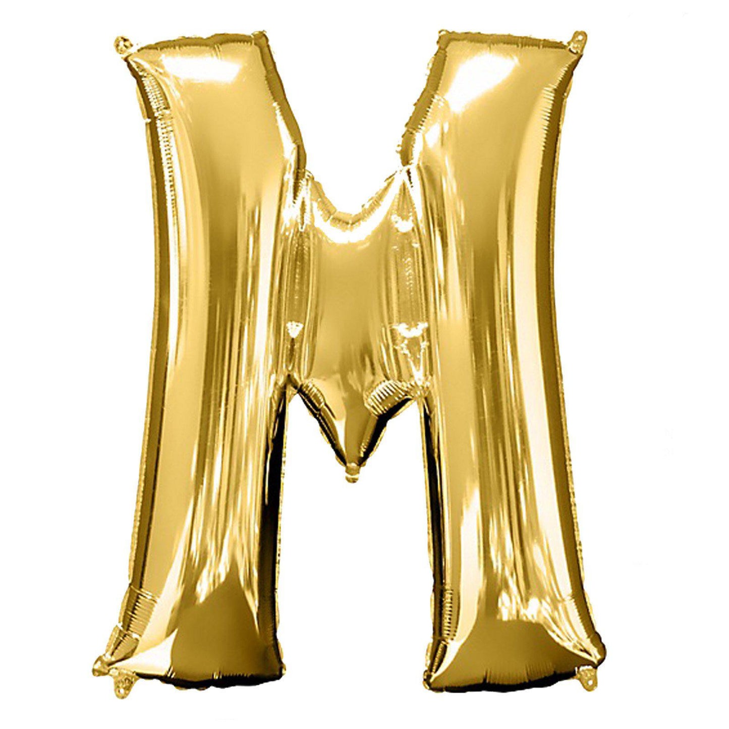 35" Gold Letter Balloon, Shiny Metallic Mylar Foil Helium/Air Alphabet Balloon - M