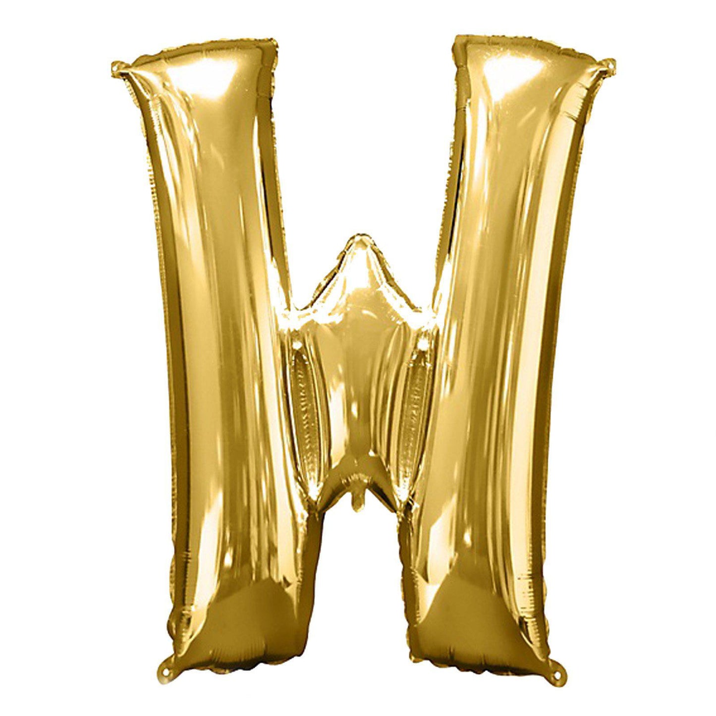 35" Gold Letter Balloon, Shiny Metallic Mylar Foil Helium/Air Alphabet Balloon - W