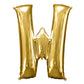 35" Gold Letter and Number Balloons, Shiny Metallic Mylar Foil Helium Air Balloons