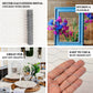 Silver galvanized metal hexagonal chicken wire mesh for DIY crafts and gardening.