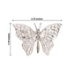 Silver metal butterfly napkin ring, decorative laser cut design.