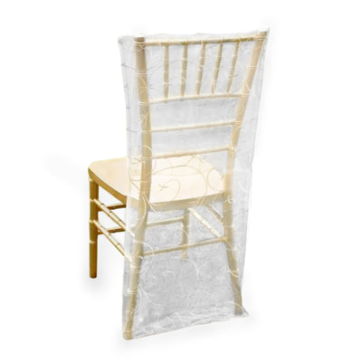Elevate Your Event with Silver Organza Chiavari Chair Covers
