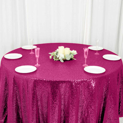 Durability of the Fuchsia Sequin Tablecloth