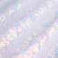 Round Iridescent Blue Sequin Tablecloth 132 Inch Size
