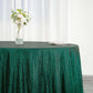 Hunter Emerald Green Seamless Sequin 132 Inch Round Tablecloth