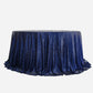 132" Navy Blue Seamless Sequin Round Tablecloth, Sparkly Tablecloth
