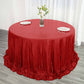 132" Red Seamless Sequin Round Tablecloth, Sparkly Tablecloth