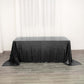 90"x132" Black Seamless Sequin Rectangle Tablecloth