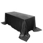 90"x132" Black Seamless Sequin Rectangle Tablecloth