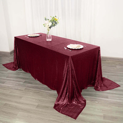 Versatile Décor Options with Burgundy Sequin Tablecloth