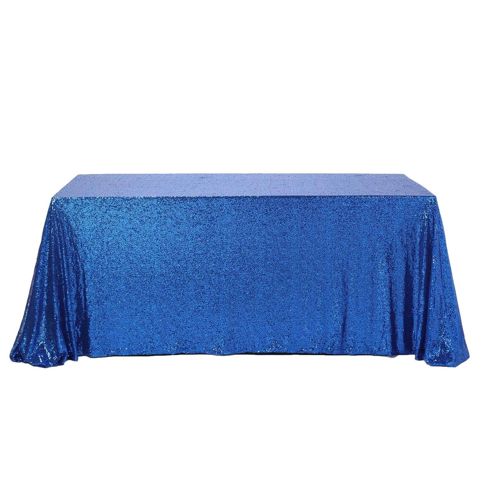 90x156" Royal Blue Premium Sequin Rectangle Tablecloth
