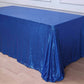 90x156" Royal Blue Seamless Sequin Rectangle Tablecloth