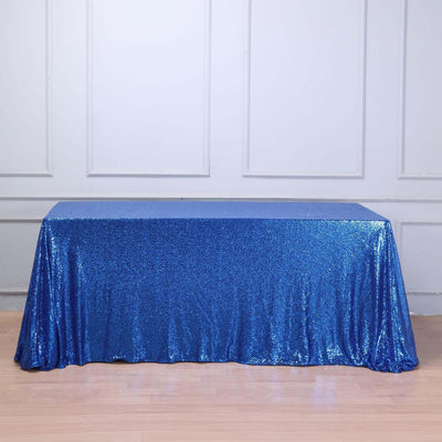 Luxurious Elegance of the Royal Blue Sequin Tablecloth