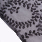 90"x156" Black Sequin Leaf Embroidered Tulle Rectangular Tablecloth