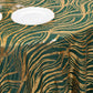 120" Hunter Emerald Green Gold Wave Mesh Round Tablecloth With Embroidered Sequins
