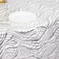 120" Silver Wave Mesh Round Tablecloth With Embroidered Sequins