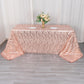 90"x156" Rose Gold Wave Mesh Rectangular Tablecloth With Embroidered Sequins