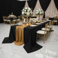 Black Polyester Rectangular King Tablecloth – 108" x 156" Extra-Wide, Wrinkle-Resistant Banquet Linen for Catering, Events & 8ft Tables
