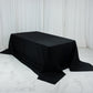 Black Polyester Rectangular King Tablecloth – 108" x 156" Extra-Wide, Wrinkle-Resistant Banquet Linen for Catering, Events & 8ft Tables