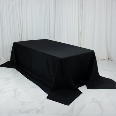 Black Polyester King Tablecloth for Professional Use
