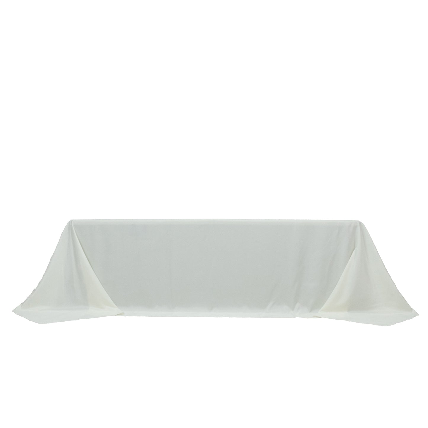 Ivory Polyester Rectangular King Tablecloth – 108" x 156" Extra-Wide, Wrinkle-Resistant Banquet Linen for Catering, Events & 8ft Tables
