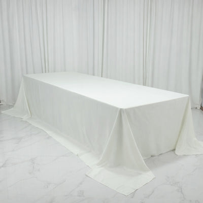 Ivory Polyester King Tablecloth for Professional Use