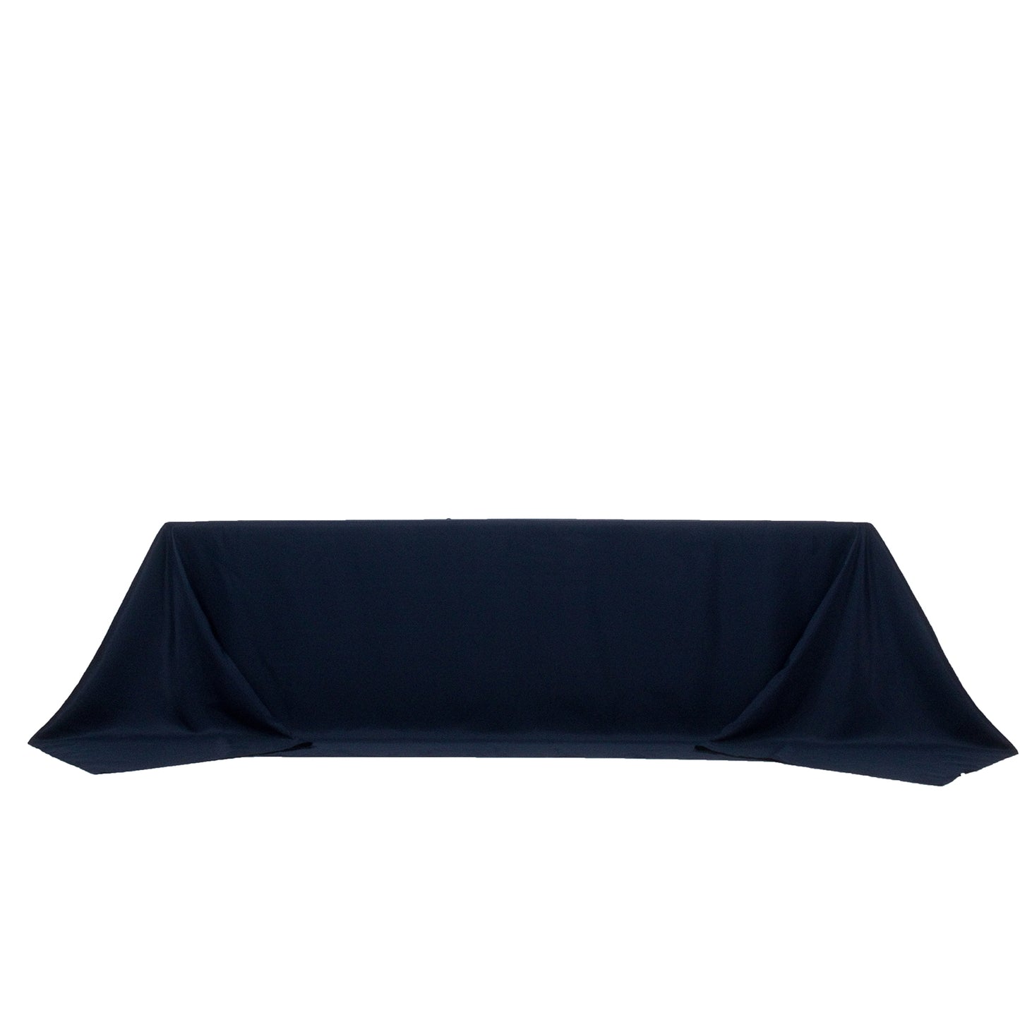 Navy Blue Polyester Rectangular King Tablecloth – 108" x 156" Extra-Wide, Wrinkle-Resistant Banquet Linen for Catering, Events & 8ft Tables