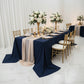 Navy Blue Polyester Rectangular King Tablecloth – 108" x 156" Extra-Wide, Wrinkle-Resistant Banquet Linen for Catering, Events & 8ft Tables