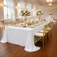 White Polyester Rectangular King Tablecloth – 108" x 156" Extra-Wide, Wrinkle-Resistant Banquet Linen for Catering, Events & 8ft Tables