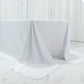 White Polyester Rectangular King Tablecloth – 108" x 156" Extra-Wide, Wrinkle-Resistant Banquet Linen for Catering, Events & 8ft Tables