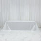 White Polyester Rectangular King Tablecloth – 108" x 156" Extra-Wide, Wrinkle-Resistant Banquet Linen for Catering, Events & 8ft Tables