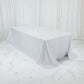White Polyester Rectangular King Tablecloth – 108" x 156" Extra-Wide, Wrinkle-Resistant Banquet Linen for Catering, Events & 8ft Tables