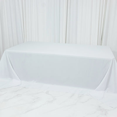 White Polyester King Tablecloth for Professional Use