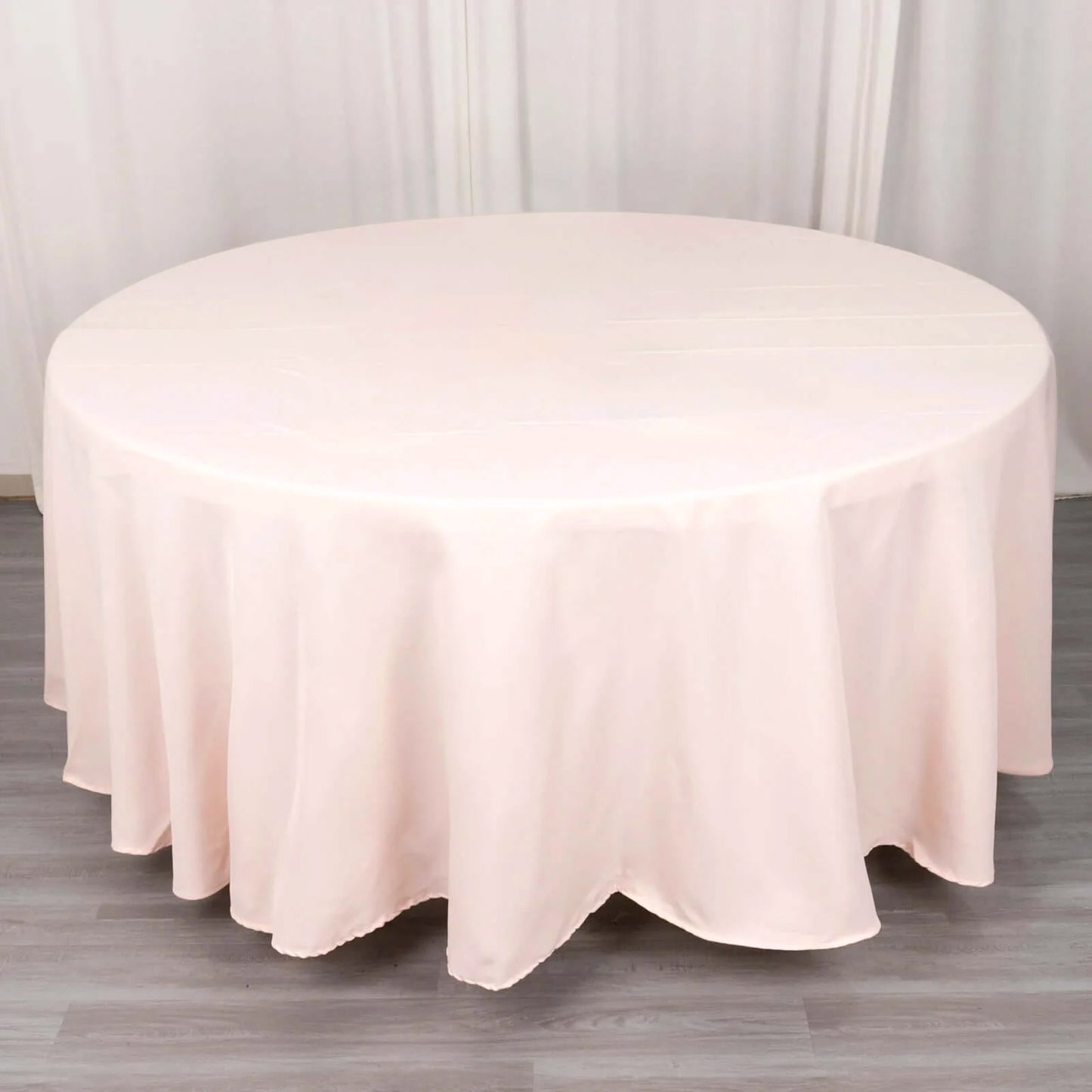 108" Blush Premium Polyester Round Tablecloth - 220GSM