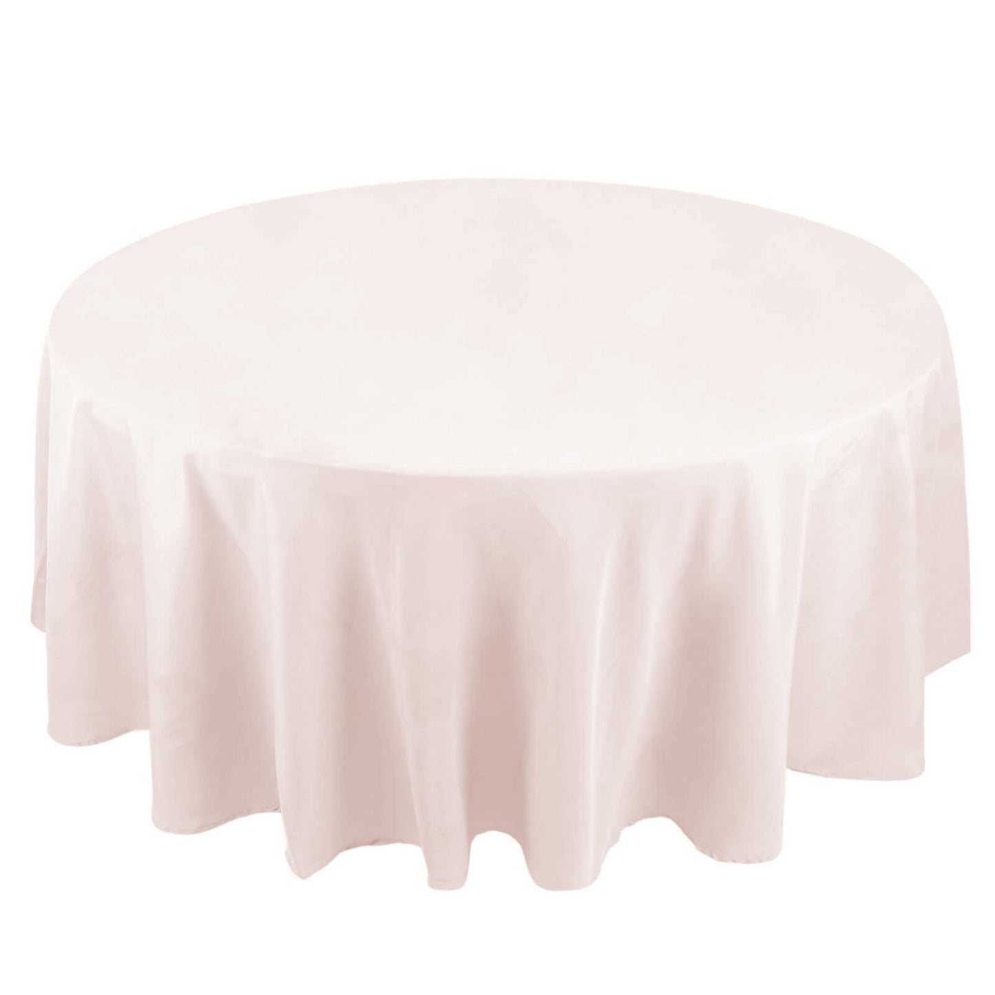 108" Blush Premium Polyester Round Tablecloth - 220GSM