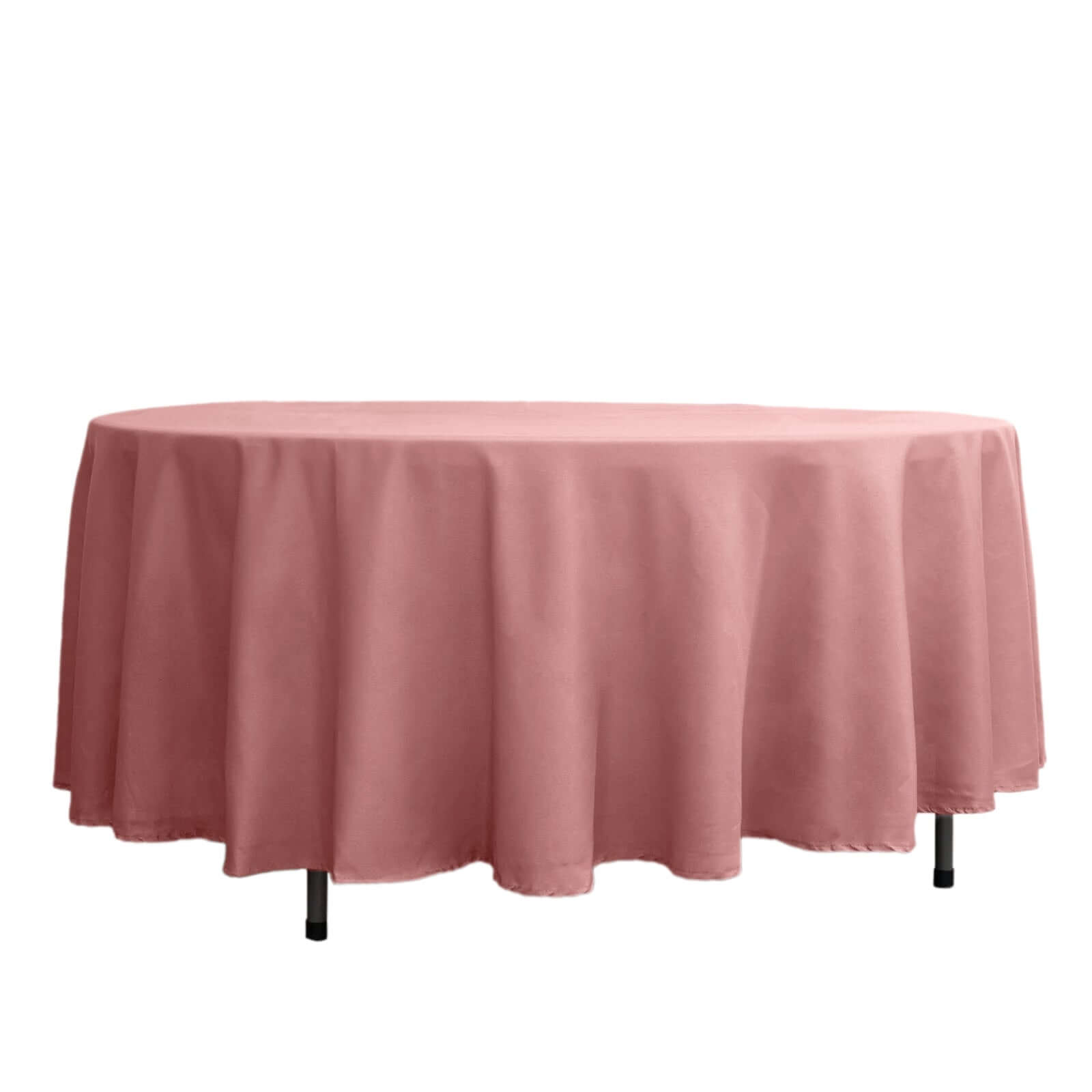 108inch Dusty Rose Polyester Round Tablecloth