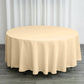 108" Beige Polyester Round Tablecloth