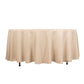 108" Beige Premium Polyester Round Tablecloth - 220GSM
