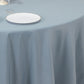 108" Dusty Blue Premium Polyester Round Tablecloth - 220GSM