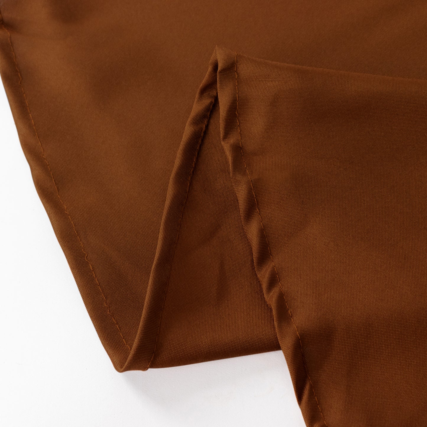 108" Cinnamon Brown Polyester Round Tablecloth