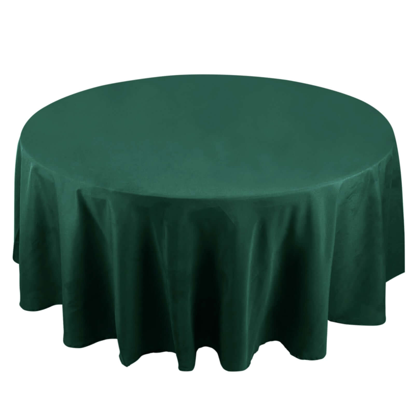 108inch Hunter Emerald Green 200 GSM Premium Polyester Round Tablecloth