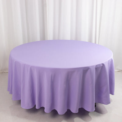 Luxurious Lavender Lilac Premium Polyester Round Tablecloth