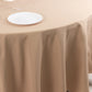 108" Nude Premium Polyester Round Tablecloth - 220GSM