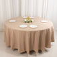 108" Nude Premium Polyester Round Tablecloth - 220GSM